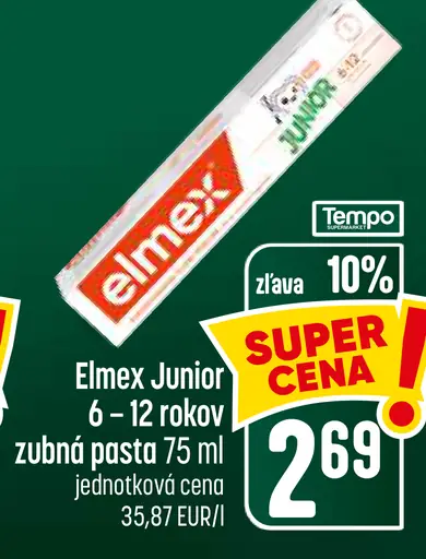 elmex® Junior detská zubná pasta pre deti od 6 do 12 rokov
