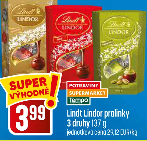 Lindt Lindor pralinky