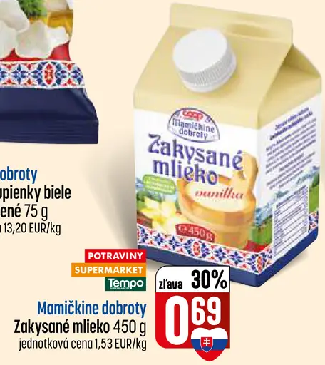 Mamičkine dobroty zakysané mlieko vanilka