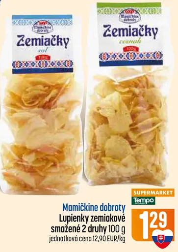 Mamičkine dobroty zemiakové lupienky 2 druhy