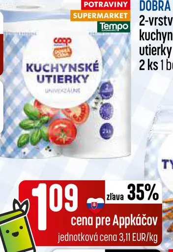2-vrstvové kuchynské utierky
