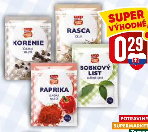 COOP Korenie rôzne druhy