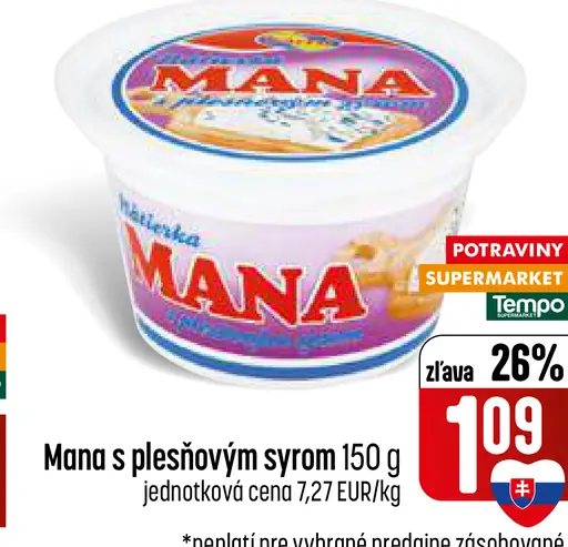 Mana s plesňovým syrom