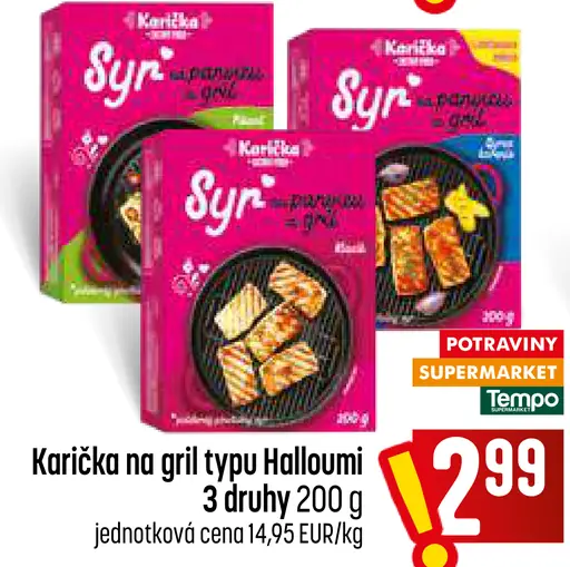 Karička na gril typu Halloumi