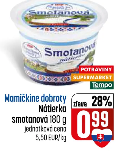 Mamičkine dobroty Nátierka smotanová