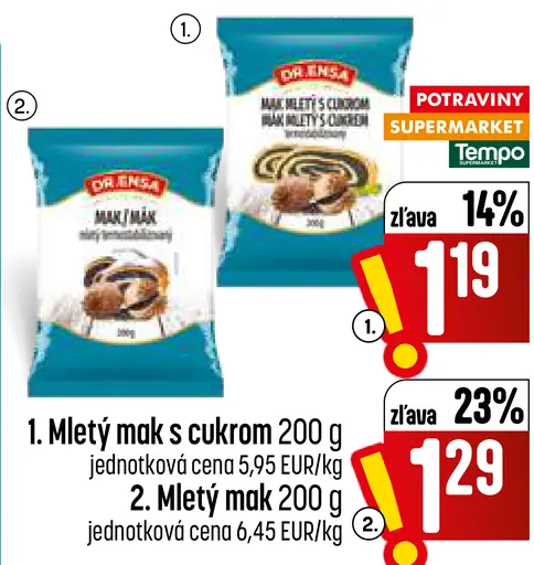 Dr. Ensa Mletý mak s cukrom