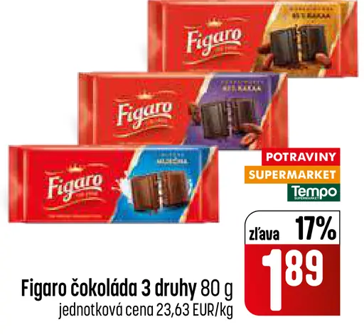 Figaro Mliečna čokoláda s náplňou