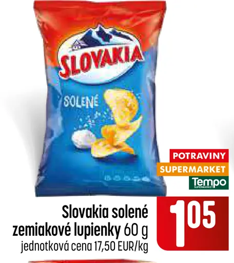 Slovakia zemiakové lupienky solené