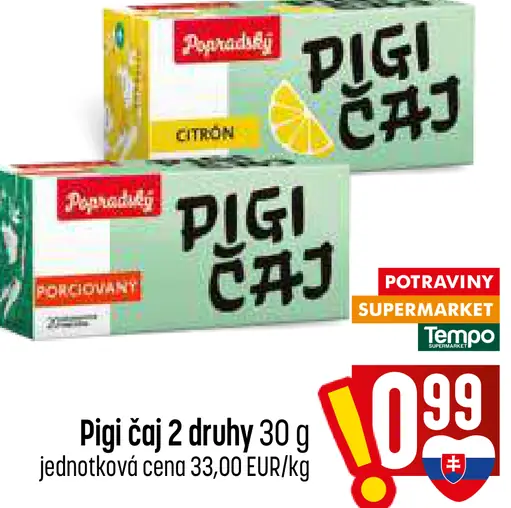 Popradský Pigi čaj citrón