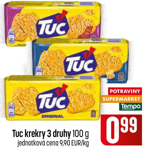 TUC krekry – original, syrové a ďalšie druhy