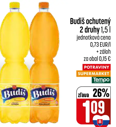 Budiš minerálna voda 2 druhy