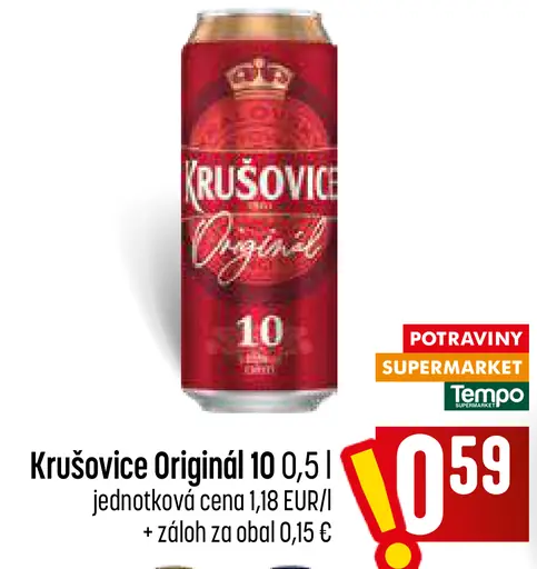 Krušovice Originál 10 plechovka