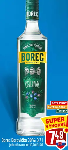 Borec borovička 38 %