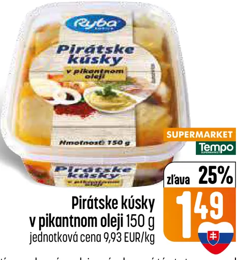 Ryba Pirát ske kúsky v pikantnom oleji