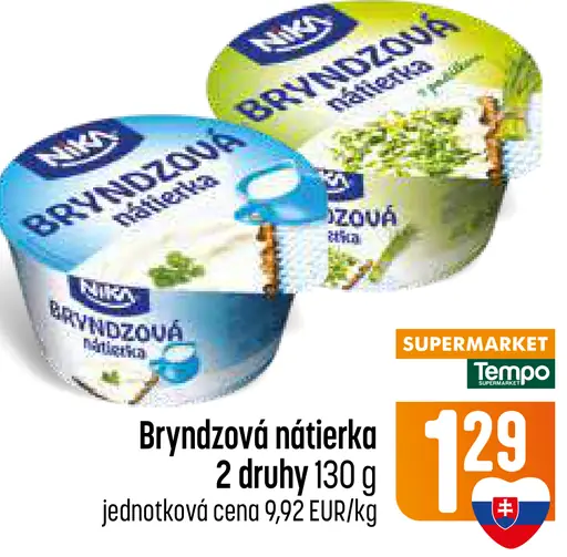 NIKA Bryndzová nátierka – rôzne druhy
