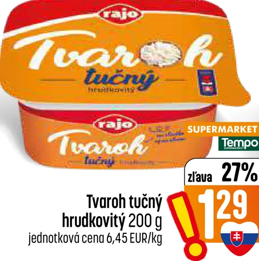 Rajo Tvaroh tučný hrudkovitý