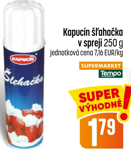 Kapucín Šľahačka v spreji
