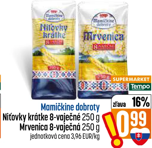Mamíčkine dobroty Nitovky krátke 8-vaječné