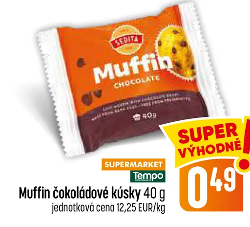 Sedita muffin čučoriedka, čokoláda