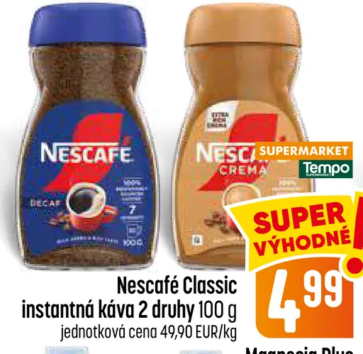 NESCAFÉ CLASSIC, instantná káva