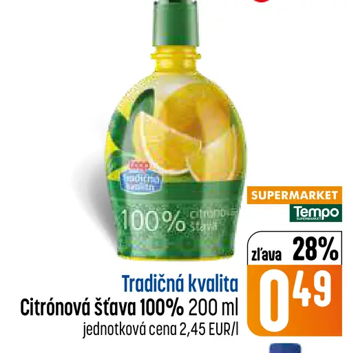 Citrónová šťava 100 %