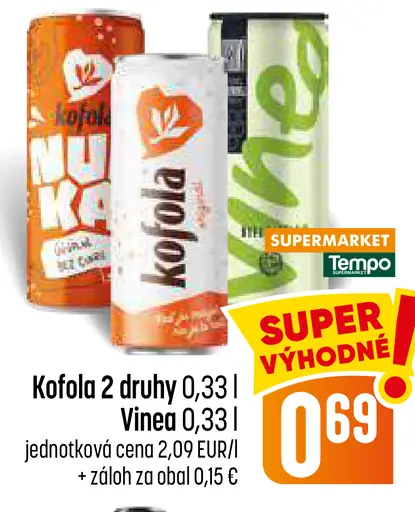 Kofola rôzne druhy