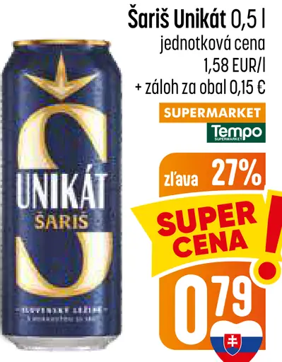 Šariš Unikát plechovka
