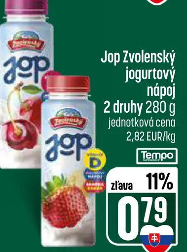 Zvolenský jogurtový nápoj 2 druhy