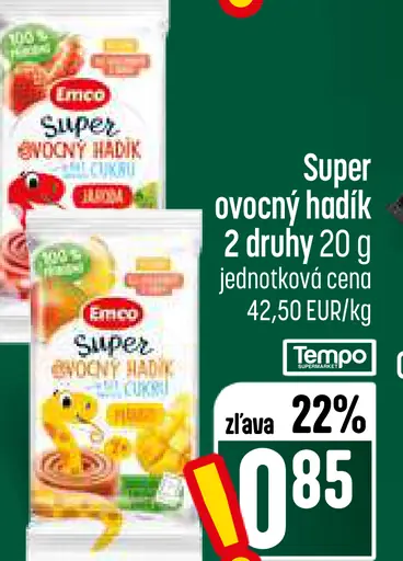 Emco super ovocný hadík rôzne druhy