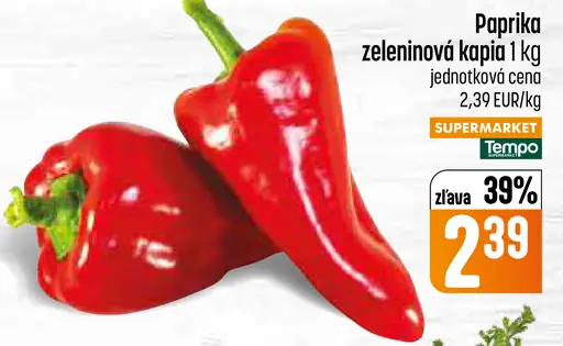 Paprika zeleninová kápia