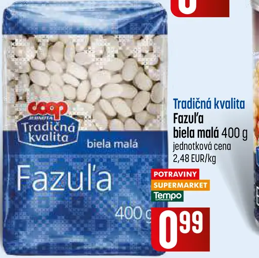 Tradičná kvalita biela malá fazuľa