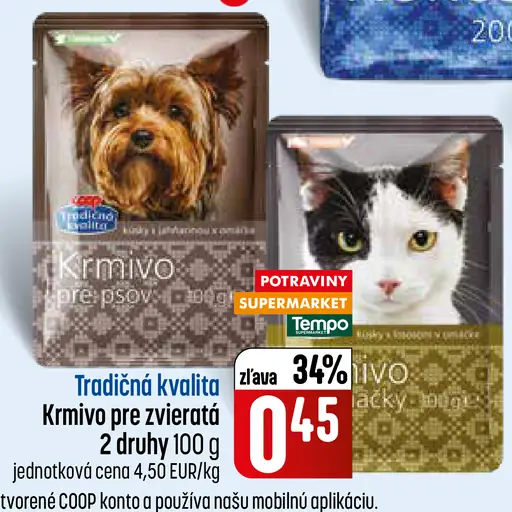 COOP Tradičná kvalita krmivo pre zvieratá