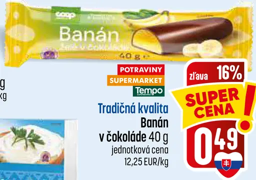 COOP Banán v čokoláde