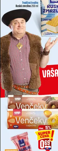 COOP Ruská smotanová zmrzlina v kornútku
