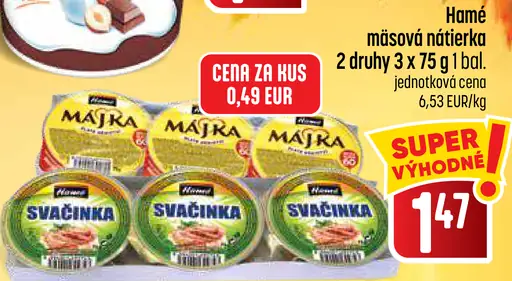 Hamé mäsová nátierka, 2 druhy