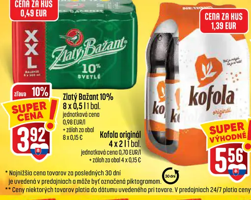 Zlatý Bažant 10% plechovka