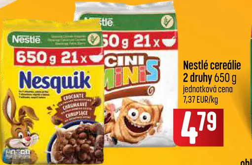 Nestlé Cini Minis / Nesquik cereálie