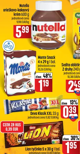Nutella Mrazený krém lieskoorieškový