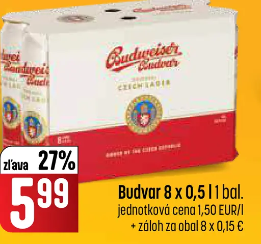 Budvar plechovka