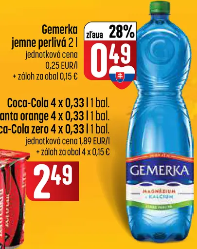 Gemerka jemne perlivá minerálna voda