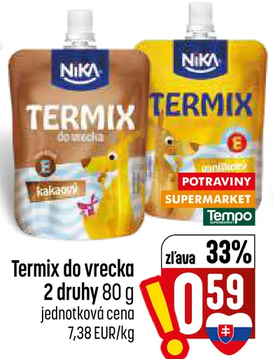 Nika termix do vrecka rôzne druhy