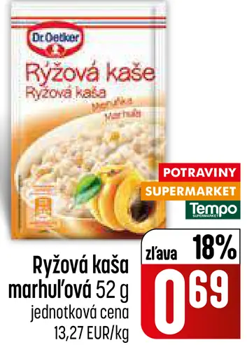 Dr. Oetker Ryžová kaša marhuľová