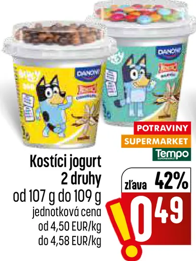 Kostíci jogurt, rôzne druhy