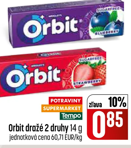 Orbit dražé 2 druhy