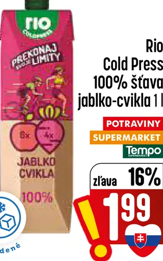 Rio Cold Press 100% šťava jablko - cvikla