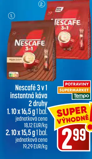 Nescafé 3 v 1 instantná káva