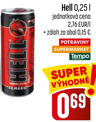Hell Classic energetický nápoj