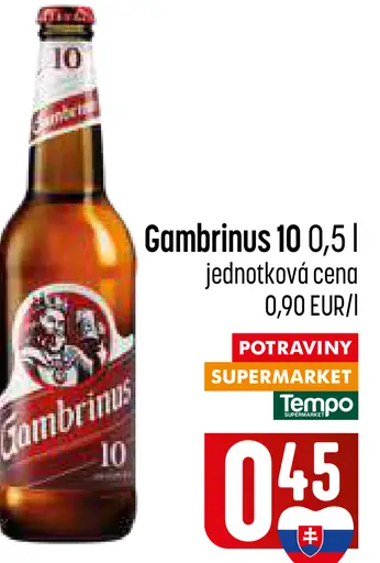 Gambrinus 10° plechovka