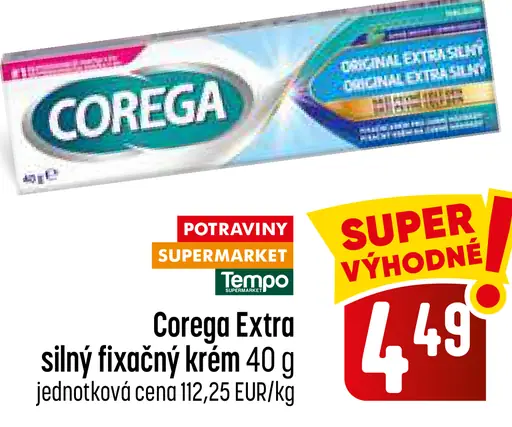 Corega fixačný krém extra silný
