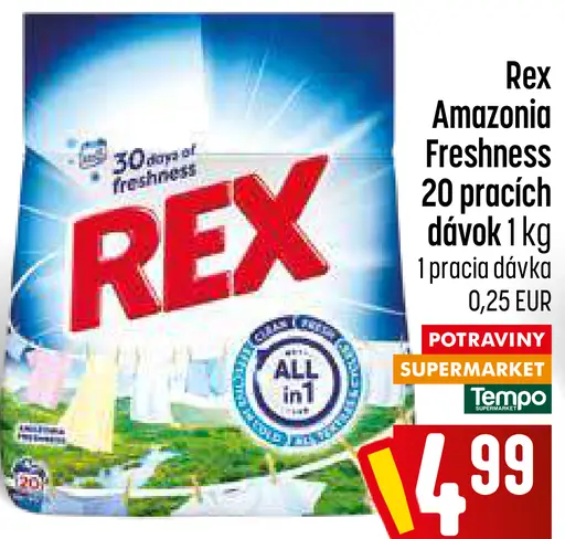 Rex Amazonia Freshness prací prostriedok 4 prania